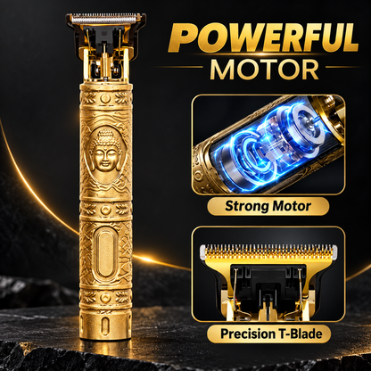 Stylish Golden Rechargeable Trimmer with Free Digital Watch